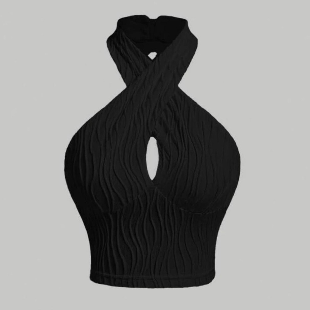 Criss cross backless top